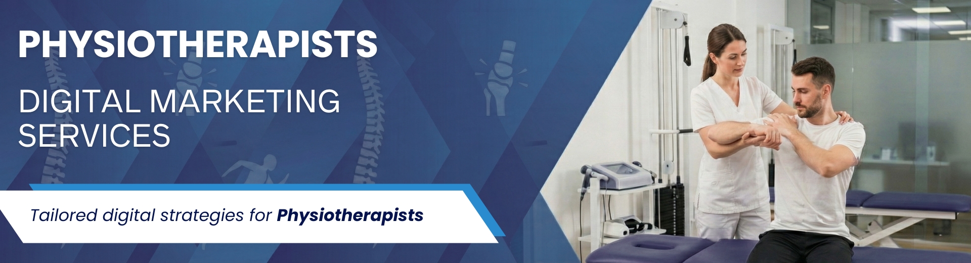 Digital marketing services for physiotherapists to attract patients.